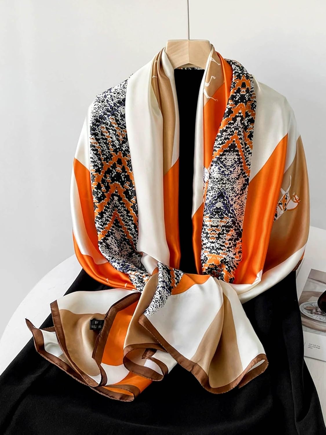 Large Shawl Scarf For Women Lightweight Wraps Silky Headscarf Long Sunscreen Scarfs