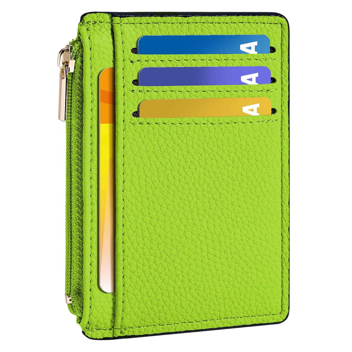 Tipmile Credit Card Holder for Women Slim Minimalist Front Pocket RFID Blocking Wallet Small Compact Card Case with ID Window, Vibrant Pink