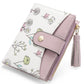 yiijay Small Wallet for Women RFID Blocking Tassle Bifold Slim Thin Leather Wallet Credit Card Holder Wallet Ladies Mini Wallet with Widened Zipper Pocket
