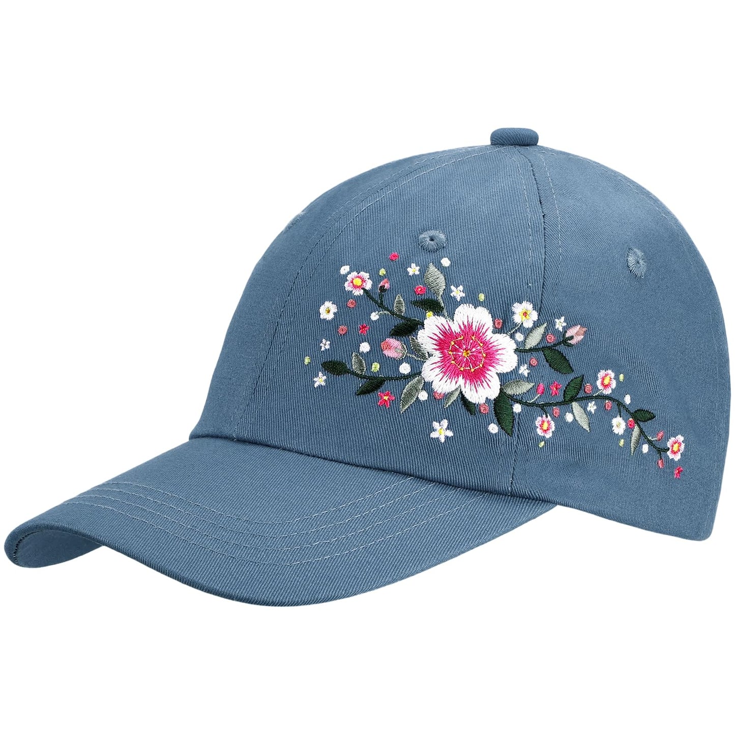 Biggun Trendy Embroidered Baseball Cap for Girls Women Men - Adjustable Soft Breathable Hats for Casual Wear