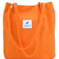 Corduroy Tote Bag Cute Tote Bags for Women Shoulder Bag with Inner Pocket for Work Beach Travel and Shopping Grocery