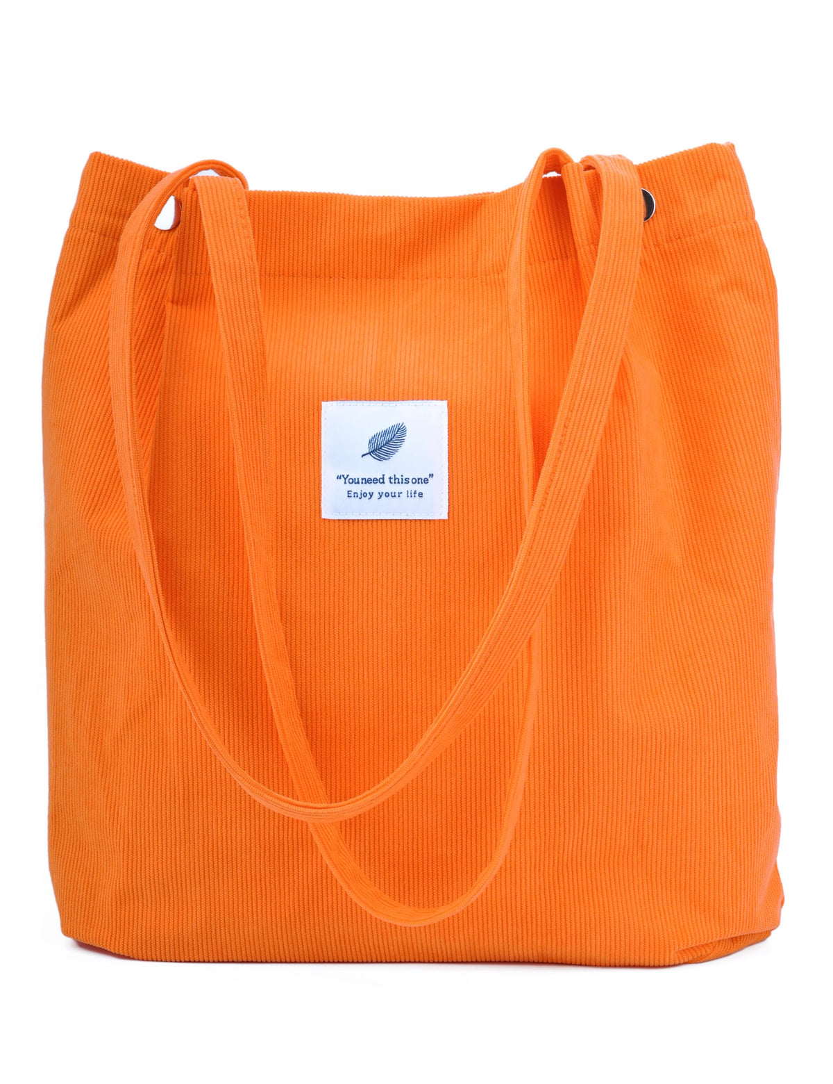 Corduroy Tote Bag Cute Tote Bags for Women Shoulder Bag with Inner Pocket for Work Beach Travel and Shopping Grocery
