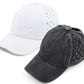 Funky Junque Ponytail Hat for Women - Baseball Cap with Adjustable Fit & High Pony Tail Criss Cross Back for Everyday Wear