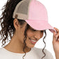 Funky Junque Ponytail Hat for Women - Baseball Cap with Adjustable Fit & High Pony Tail Criss Cross Back for Everyday Wear