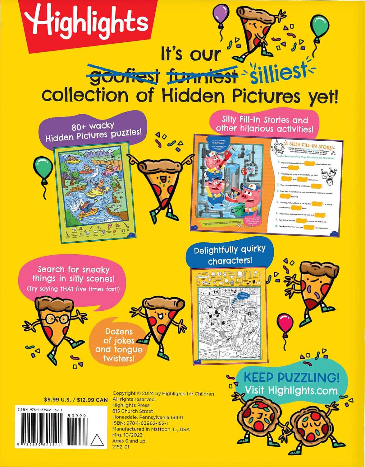 Silliest Hidden Pictures Puzzles Ever: Search-and-Find Book for Kids 6 and Up with Over 1,000 Hidden Objects, Road Trip Games, Silly Jokes and Riddles for Hours of Fun (Highlights Hidden Pictures)