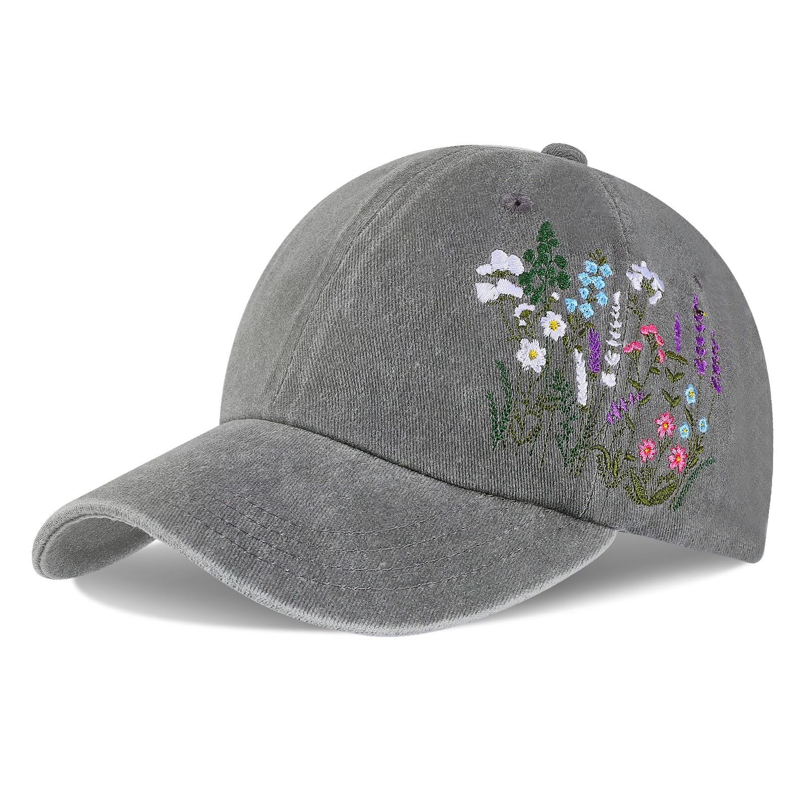 Biggun Trendy Embroidered Baseball Cap for Girls Women Men - Adjustable Soft Breathable Hats for Casual Wear