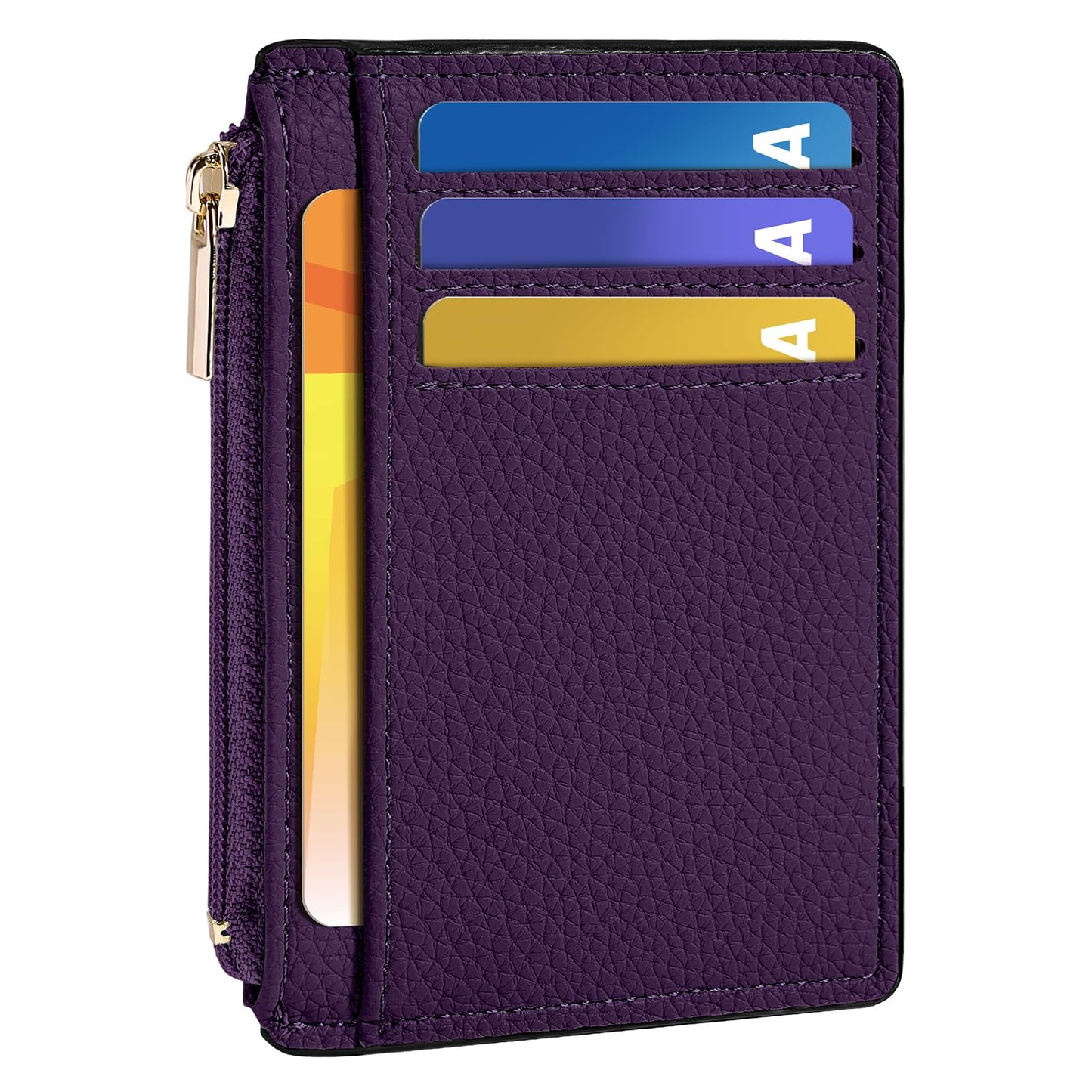 Tipmile Credit Card Holder for Women Slim Minimalist Front Pocket RFID Blocking Wallet Small Compact Card Case with ID Window, Vibrant Pink