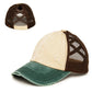 Funky Junque Ponytail Hat for Women - Baseball Cap with Adjustable Fit & High Pony Tail Criss Cross Back for Everyday Wear