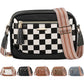 Tenot Quilted Crossbody Bags for Women Travel, Vegan Leather Crossbody Purses for Women Trendy Cross Body Bag