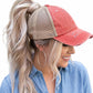 Funky Junque Ponytail Hat for Women - Baseball Cap with Adjustable Fit & High Pony Tail Criss Cross Back for Everyday Wear