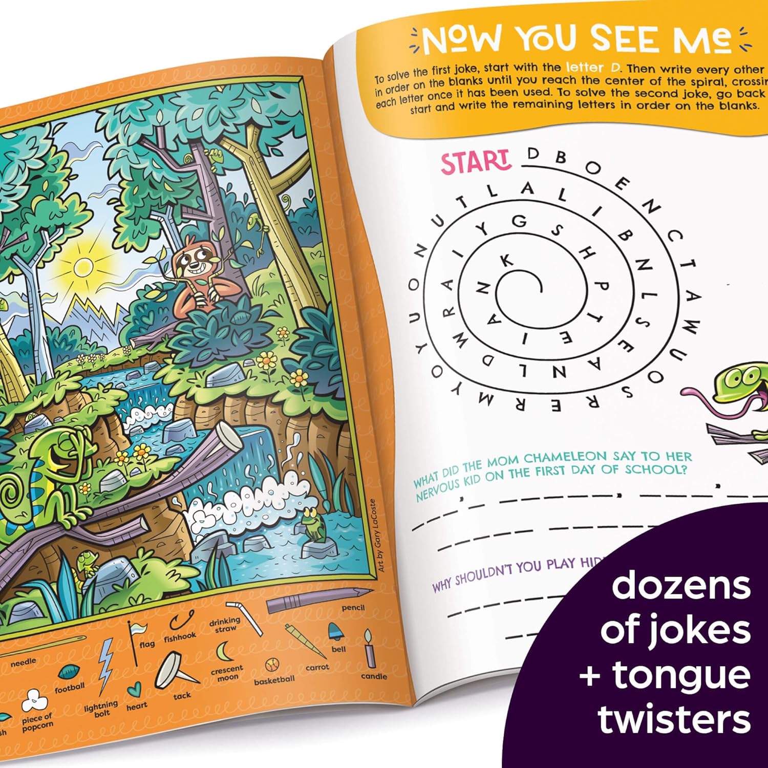 Silliest Hidden Pictures Puzzles Ever: Search-and-Find Book for Kids 6 and Up with Over 1,000 Hidden Objects, Road Trip Games, Silly Jokes and Riddles for Hours of Fun (Highlights Hidden Pictures)