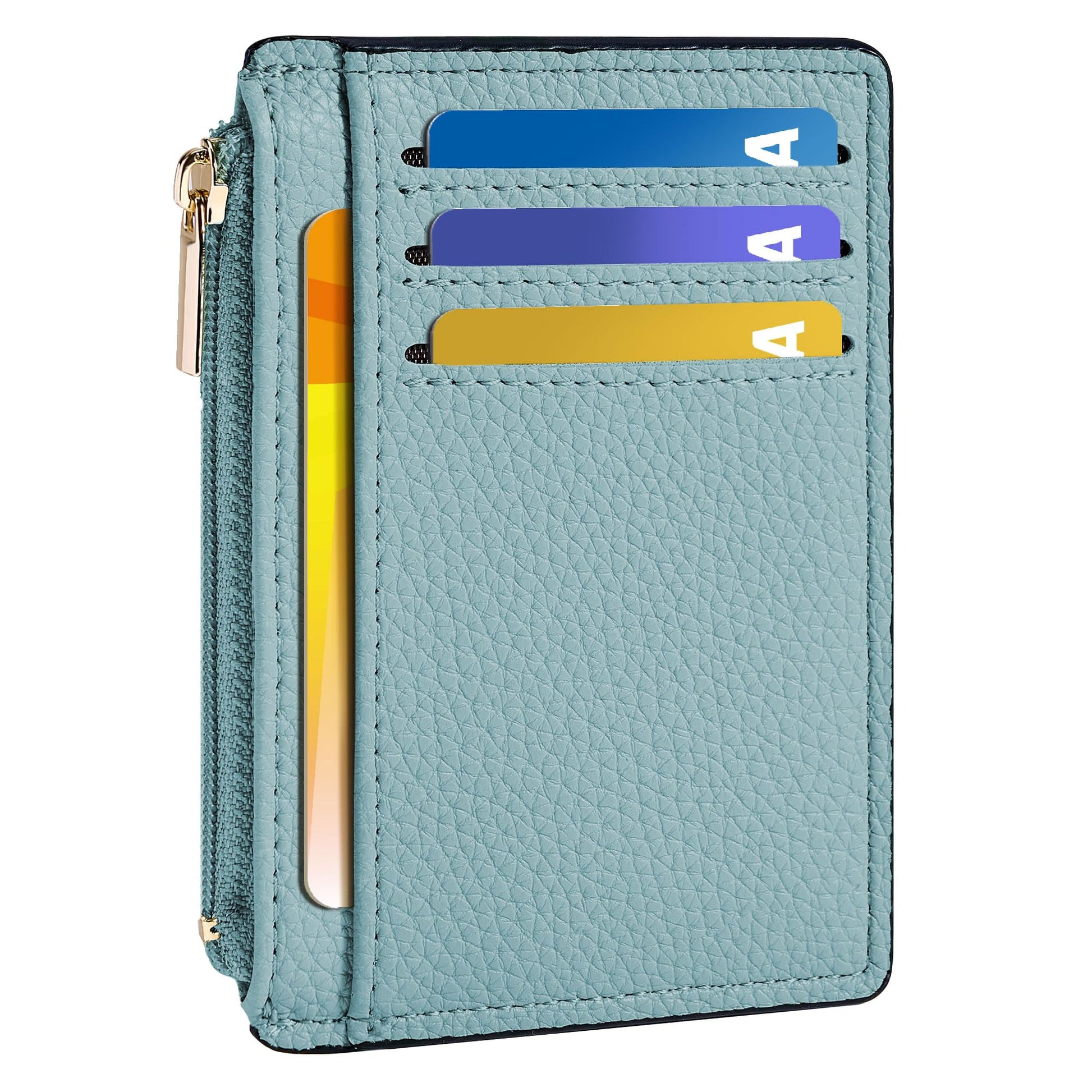 Tipmile Credit Card Holder for Women Slim Minimalist Front Pocket RFID Blocking Wallet Small Compact Card Case with ID Window, Vibrant Pink