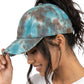 Funky Junque Ponytail Hat for Women - Baseball Cap with Adjustable Fit & High Pony Tail Criss Cross Back for Everyday Wear