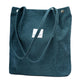 Corduroy Tote Bag Cute Tote Bags for Women Shoulder Bag with Inner Pocket for Work Beach Travel and Shopping Grocery