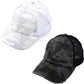 Funky Junque Ponytail Hat for Women - Baseball Cap with Adjustable Fit & High Pony Tail Criss Cross Back for Everyday Wear