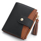 yiijay Small Wallet for Women RFID Blocking Tassle Bifold Slim Thin Leather Wallet Credit Card Holder Wallet Ladies Mini Wallet with Widened Zipper Pocket