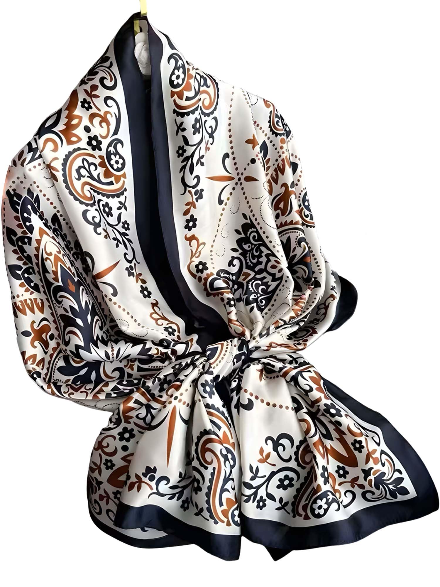 Large Shawl Scarf For Women Lightweight Wraps Silky Headscarf Long Sunscreen Scarfs