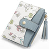 yiijay Small Wallet for Women RFID Blocking Tassle Bifold Slim Thin Leather Wallet Credit Card Holder Wallet Ladies Mini Wallet with Widened Zipper Pocket
