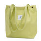 Corduroy Tote Bag Cute Tote Bags for Women Shoulder Bag with Inner Pocket for Work Beach Travel and Shopping Grocery