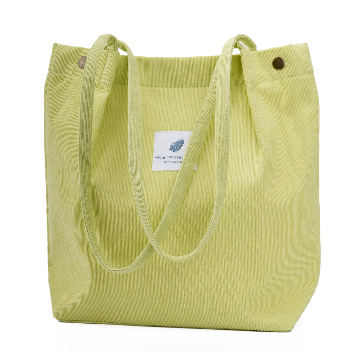 Corduroy Tote Bag Cute Tote Bags for Women Shoulder Bag with Inner Pocket for Work Beach Travel and Shopping Grocery