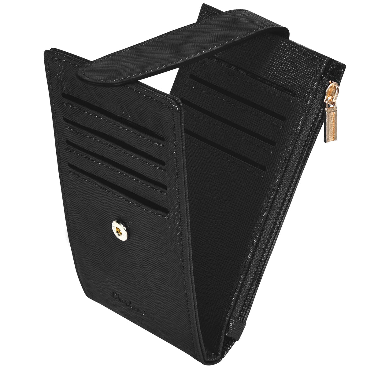 Chelmon Women's RFID Slim Card Holder Wallet: Thin Bifold with Multi-Card Case & Zipper Coin Pocket Purse (Deep Purple)