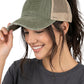 Funky Junque Ponytail Hat for Women - Baseball Cap with Adjustable Fit & High Pony Tail Criss Cross Back for Everyday Wear