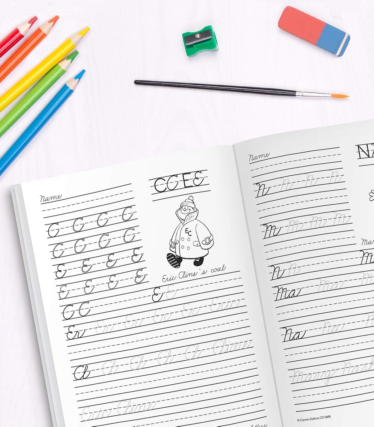 Carson Dellosa Beginning Cursive Handwriting Workbook, Traditional Writing Book With Number and Letter Tracing and Sight Words Practice, Classroom or Homeschool Curriculum