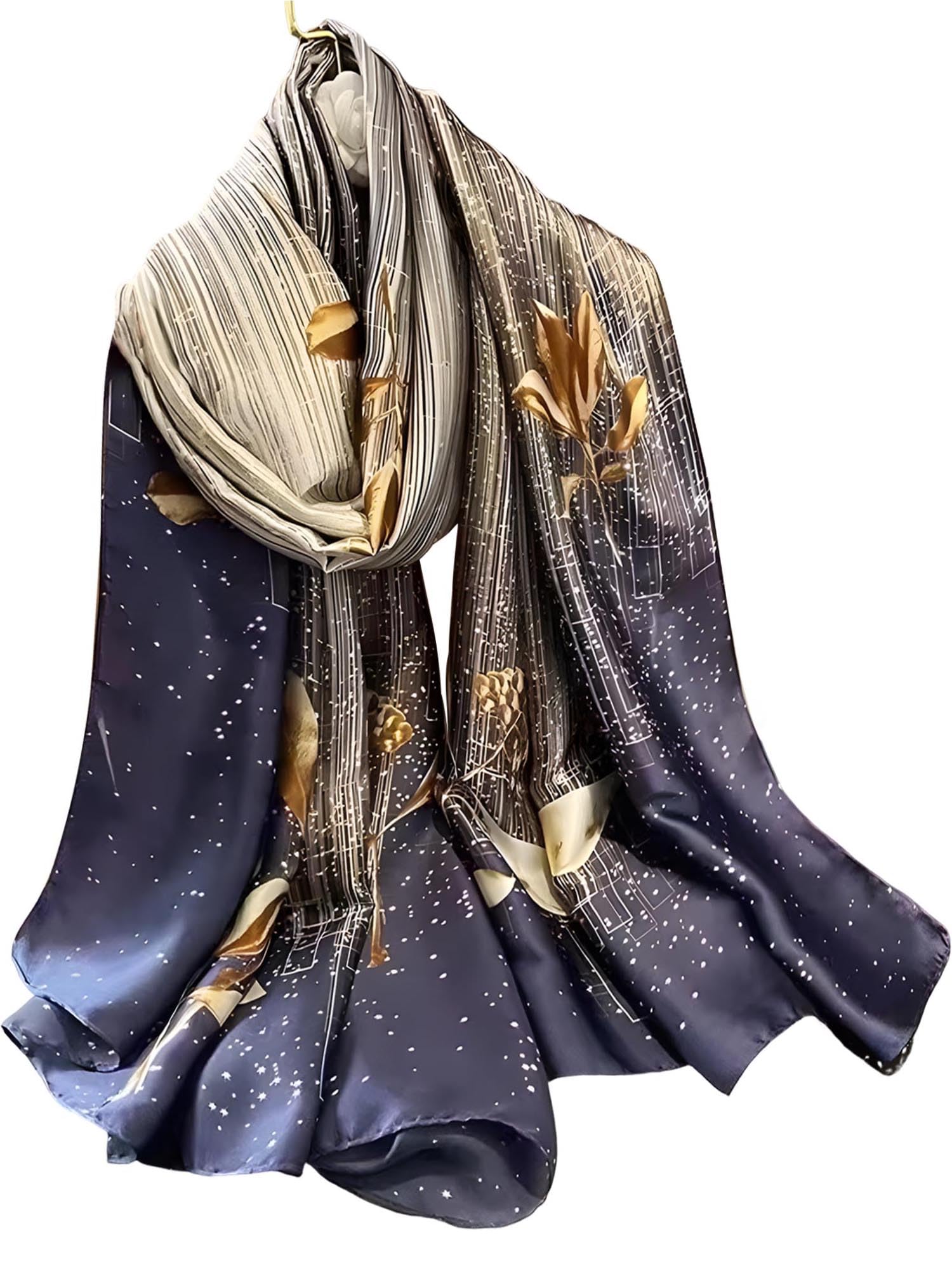 Large Shawl Scarf For Women Lightweight Wraps Silky Headscarf Long Sunscreen Scarfs