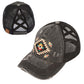 Funky Junque Ponytail Hat for Women - Baseball Cap with Adjustable Fit & High Pony Tail Criss Cross Back for Everyday Wear