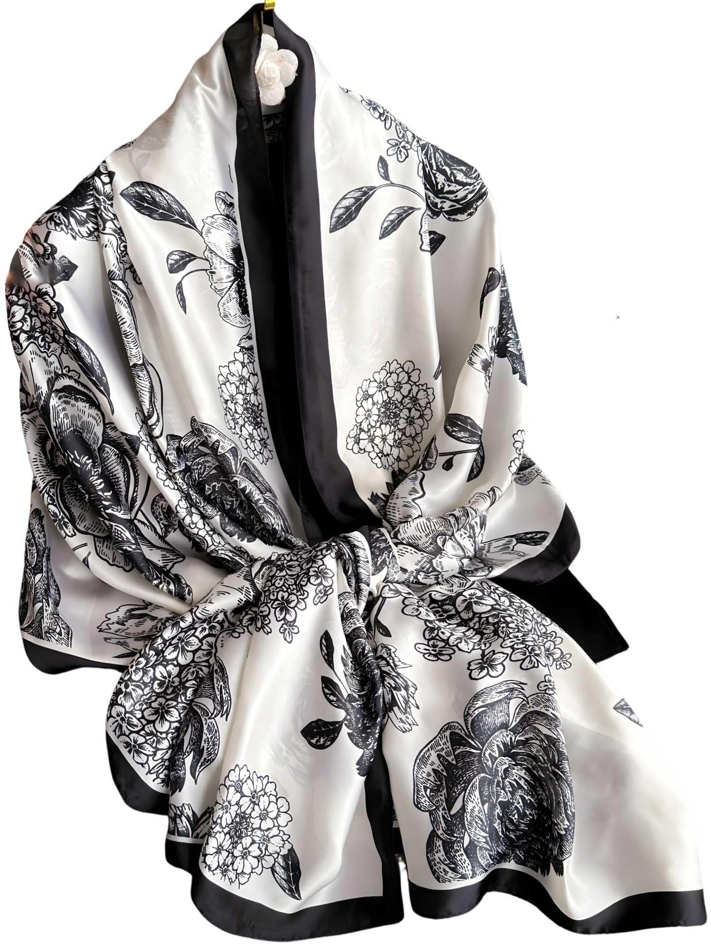 Large Shawl Scarf For Women Lightweight Wraps Silky Headscarf Long Sunscreen Scarfs