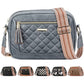 Tenot Quilted Crossbody Bags for Women Travel, Vegan Leather Crossbody Purses for Women Trendy Cross Body Bag