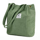 Corduroy Tote Bag Cute Tote Bags for Women Shoulder Bag with Inner Pocket for Work Beach Travel and Shopping Grocery
