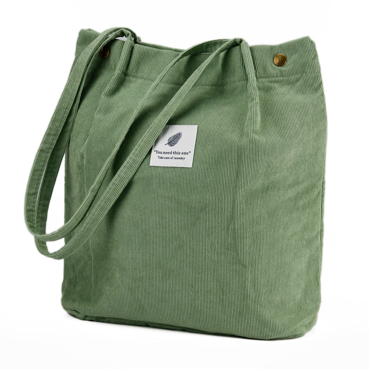 Corduroy Tote Bag Cute Tote Bags for Women Shoulder Bag with Inner Pocket for Work Beach Travel and Shopping Grocery