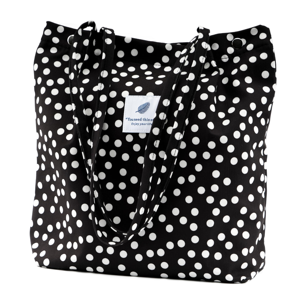 Corduroy Tote Bag Cute Tote Bags for Women Shoulder Bag with Inner Pocket for Work Beach Travel and Shopping Grocery
