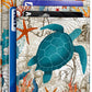 Yonlevres Credit Card Holder Slim Wallet, Sea Turtle RFID Wallet Women Front Pocket Small Card Holder Travel Cute Funny Thin Card Case ID Window PU Leather RFID Blocking Card Organizer Gifts Girls