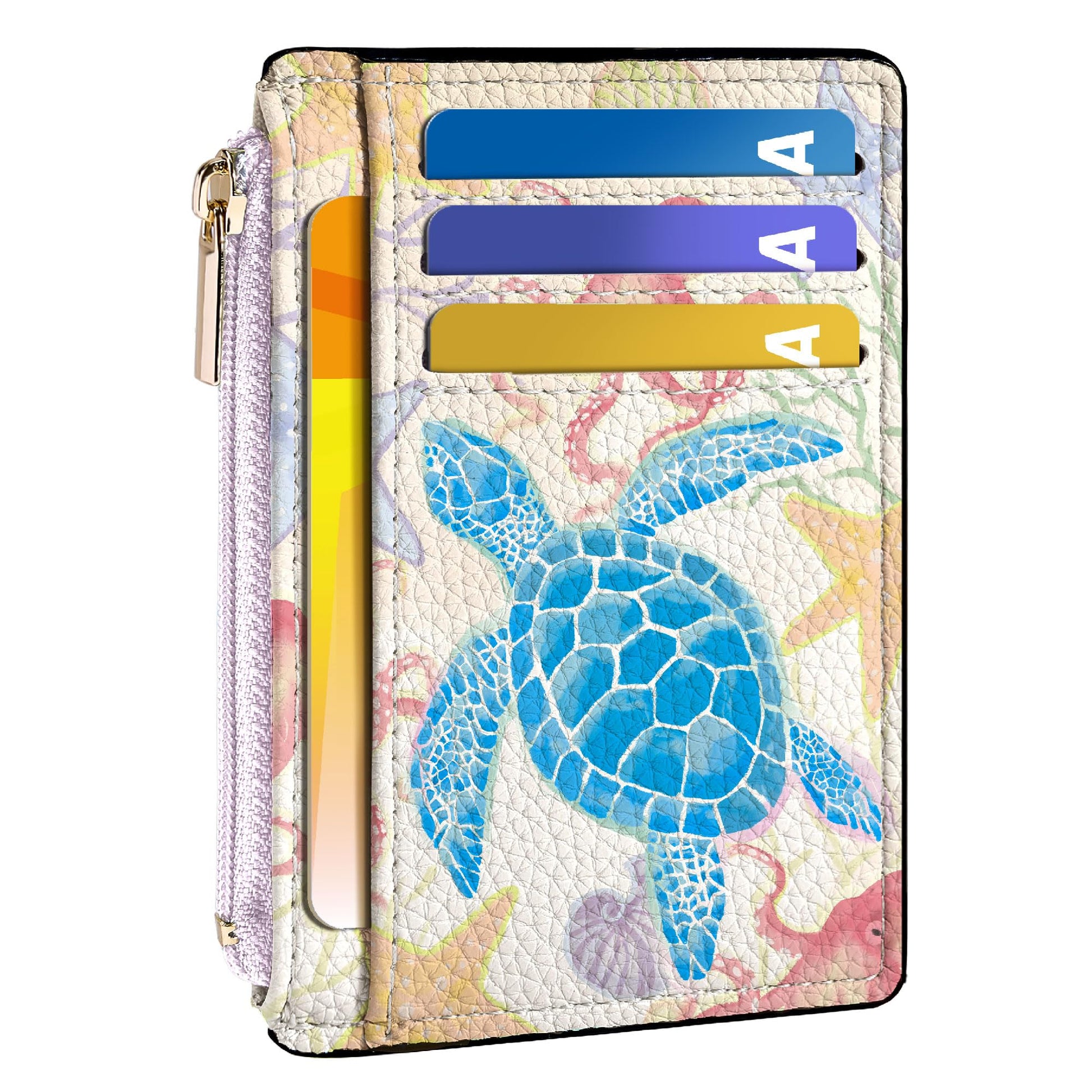 Tipmile Credit Card Holder for Women Slim Minimalist Front Pocket RFID Blocking Wallet Small Compact Card Case with ID Window, Vibrant Pink