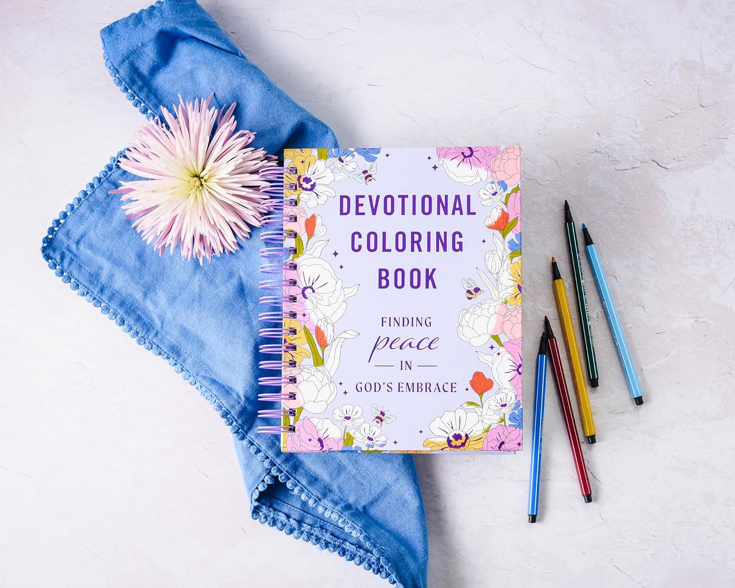 Finding Peace in God's Embrace: Devotional Adult Coloring Book (75 Daily Devotions and Coloring Pages to Quiet Your Soul) – The Perfect Gift for Christian Women (Faith Inspired Creativity)