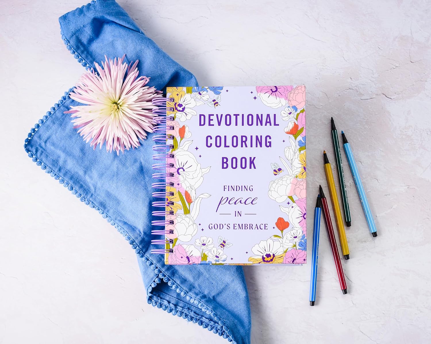 Finding Peace in God's Embrace: Devotional Adult Coloring Book (75 Daily Devotions and Coloring Pages to Quiet Your Soul) – The Perfect Gift for Christian Women (Faith Inspired Creativity)