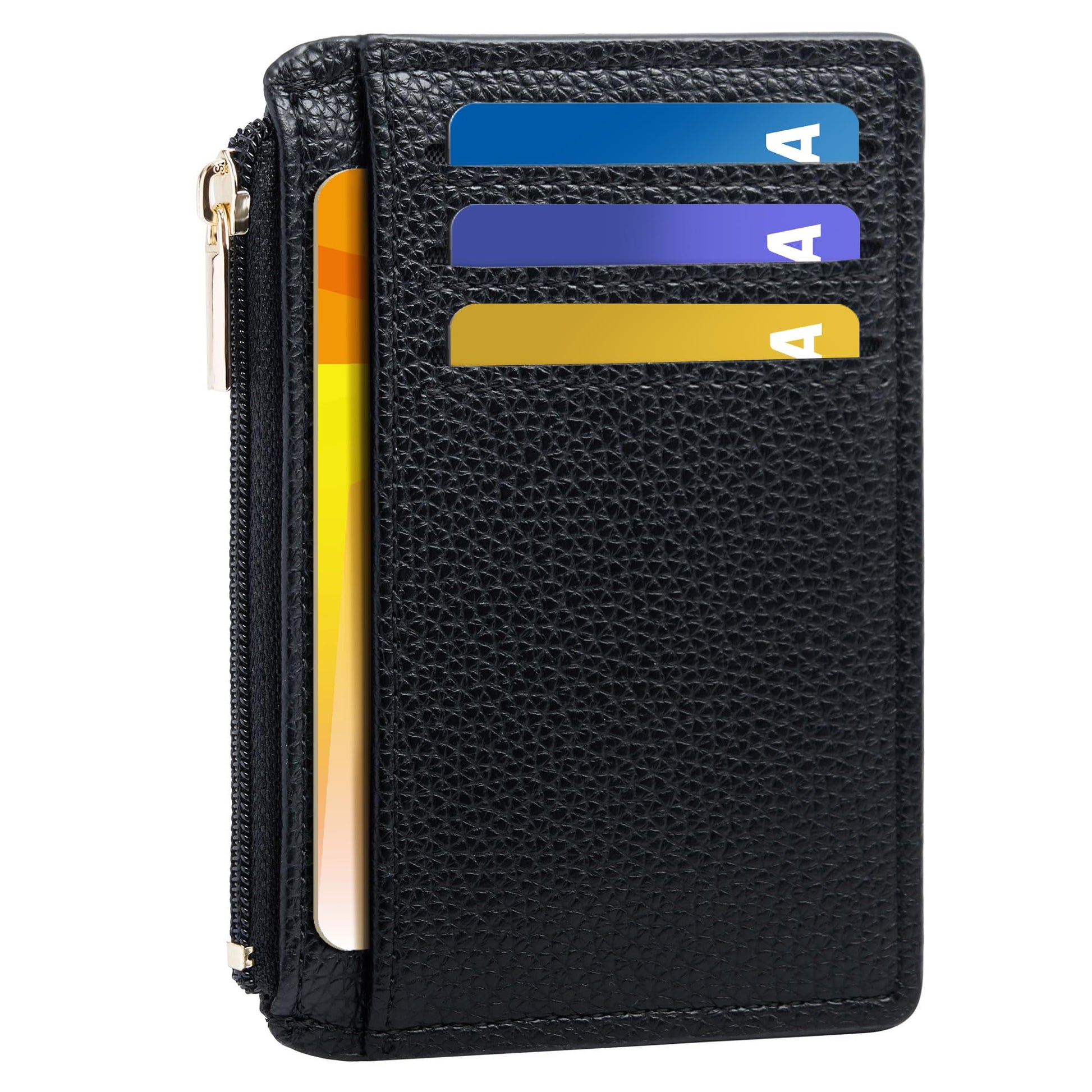 Tipmile Credit Card Holder for Women Slim Minimalist Front Pocket RFID Blocking Wallet Small Compact Card Case with ID Window, Vibrant Pink