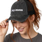 Funky Junque Ponytail Hat for Women - Baseball Cap with Adjustable Fit & High Pony Tail Criss Cross Back for Everyday Wear