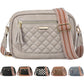 Tenot Quilted Crossbody Bags for Women Travel, Vegan Leather Crossbody Purses for Women Trendy Cross Body Bag