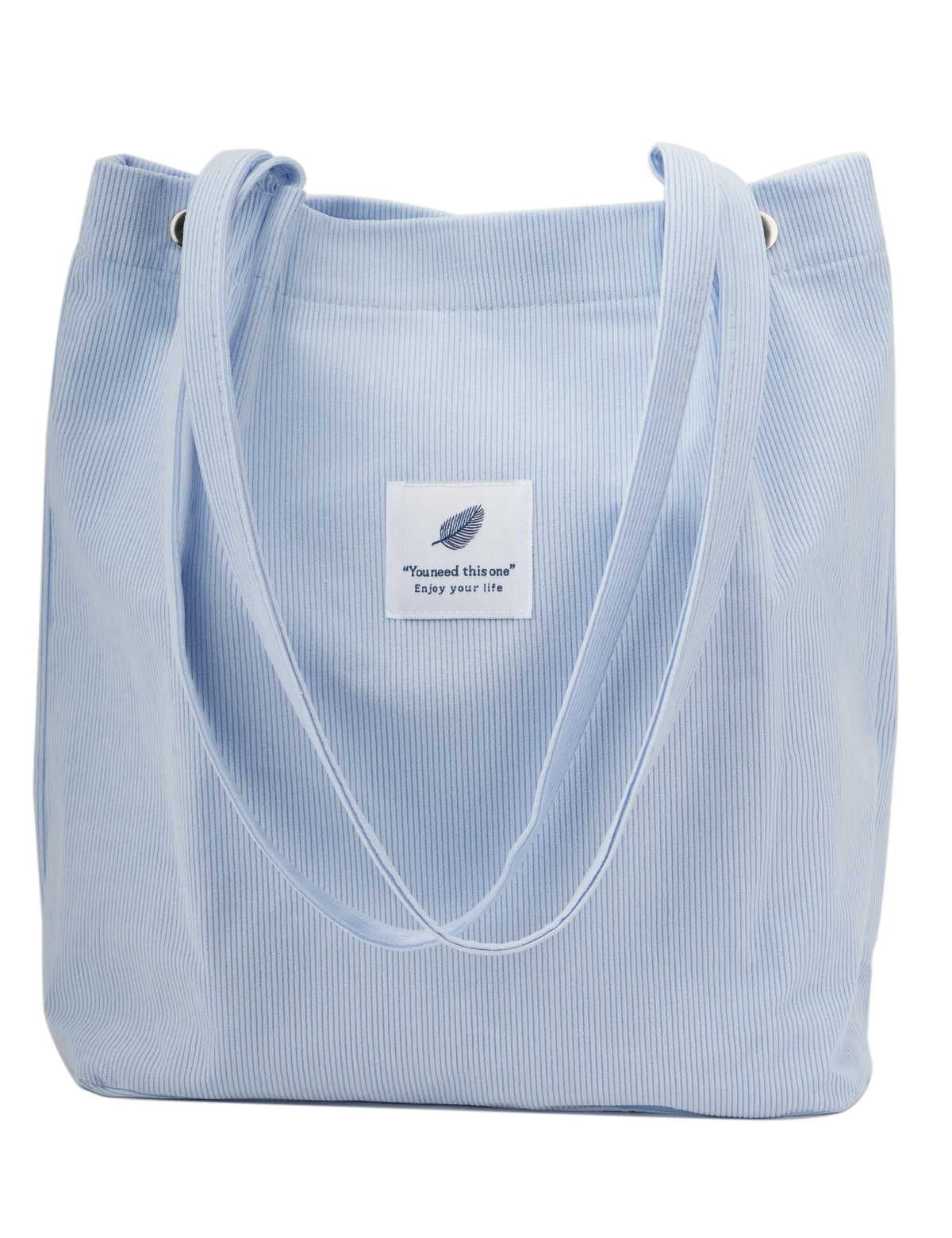 Corduroy Tote Bag Cute Tote Bags for Women Shoulder Bag with Inner Pocket for Work Beach Travel and Shopping Grocery