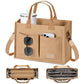 GASSDA Canvas Tote Bag for Women Crossbody Work Purse with Pockets Top Handle Handbag Satchel Bags for Travel Nurse Teacher