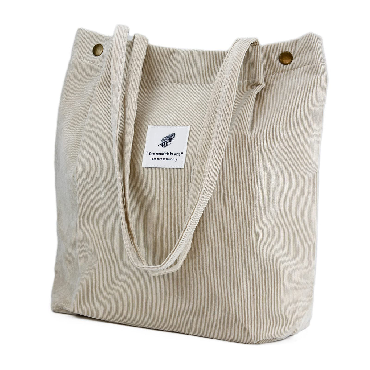 Corduroy Tote Bag Cute Tote Bags for Women Shoulder Bag with Inner Pocket for Work Beach Travel and Shopping Grocery