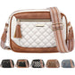 Tenot Quilted Crossbody Bags for Women Travel, Vegan Leather Crossbody Purses for Women Trendy Cross Body Bag