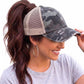 Funky Junque Ponytail Hat for Women - Baseball Cap with Adjustable Fit & High Pony Tail Criss Cross Back for Everyday Wear