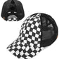 Funky Junque Ponytail Hat for Women - Baseball Cap with Adjustable Fit & High Pony Tail Criss Cross Back for Everyday Wear