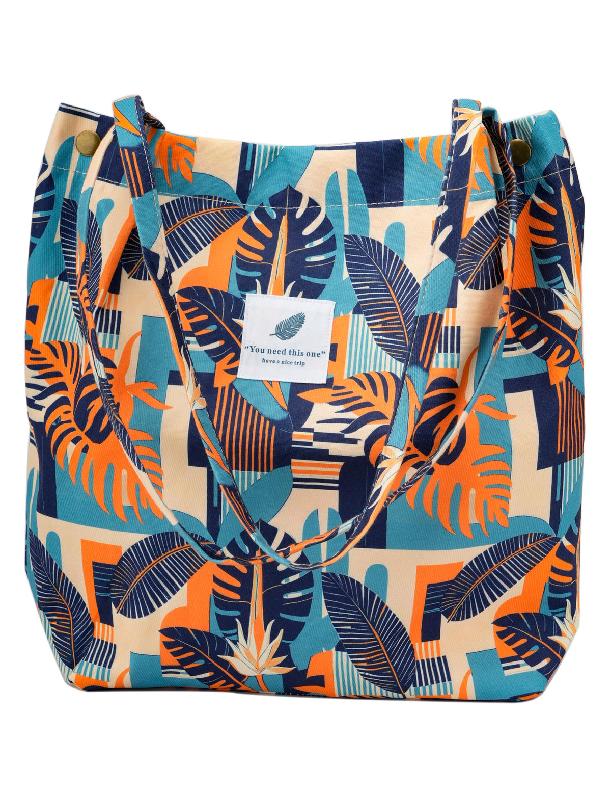 Corduroy Tote Bag Cute Tote Bags for Women Shoulder Bag with Inner Pocket for Work Beach Travel and Shopping Grocery