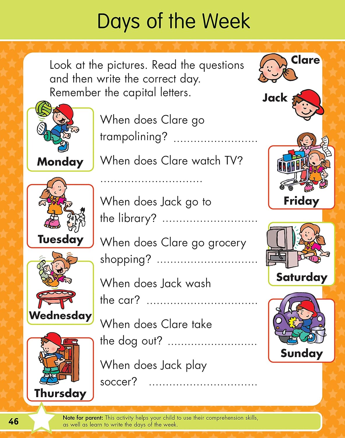 The Summer Before First Grade Workbook School Bridging Kindergarten to First Grade Ages 6 - 7: 75+ Activities, Phonics, Spelling, Reading, Language ... Measurement and Time (Gold Stars Series)