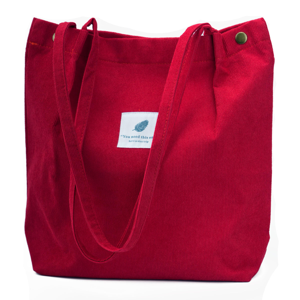 Corduroy Tote Bag Cute Tote Bags for Women Shoulder Bag with Inner Pocket for Work Beach Travel and Shopping Grocery
